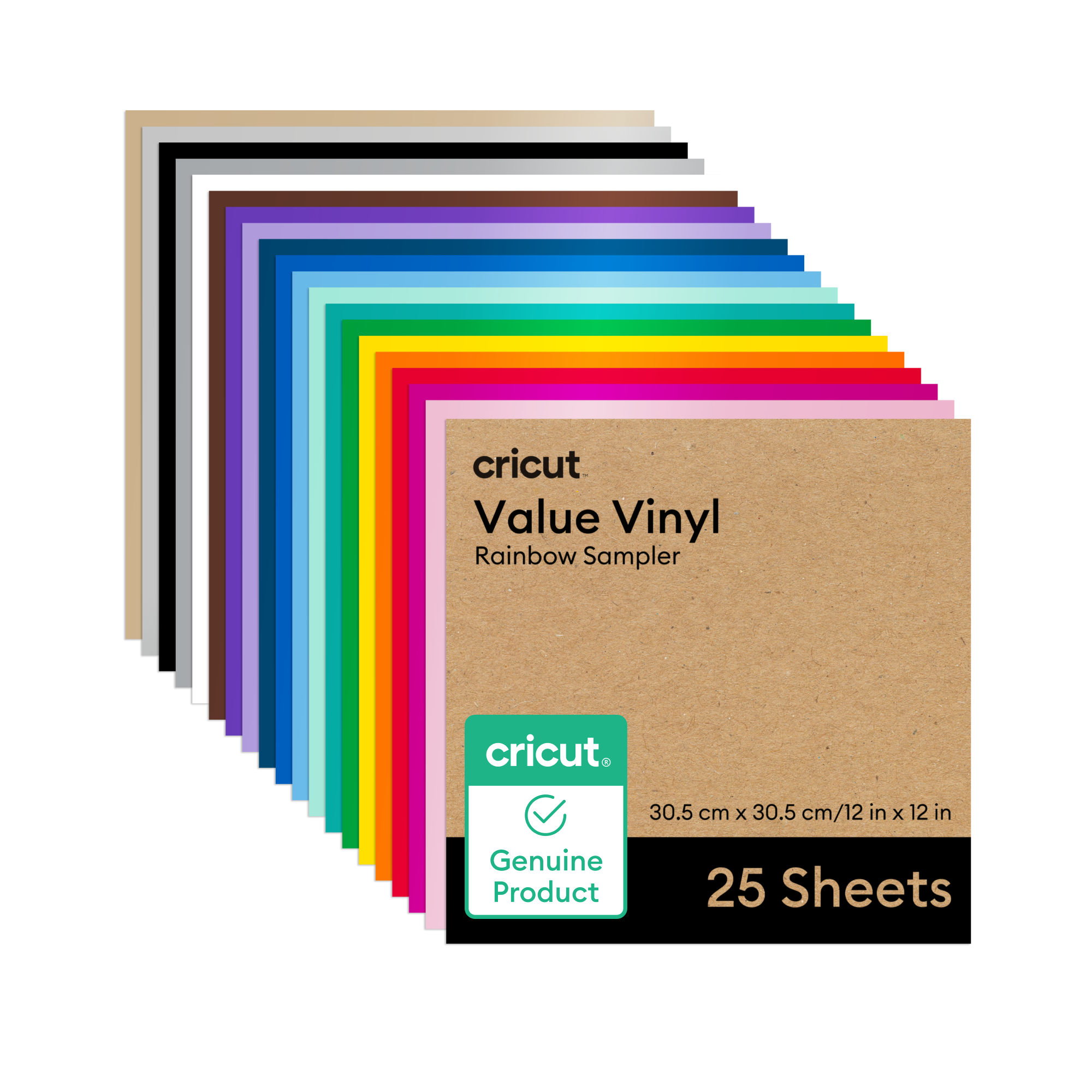 Cricut™ Value Vinyl | Rainbow Sampler (25 Count)